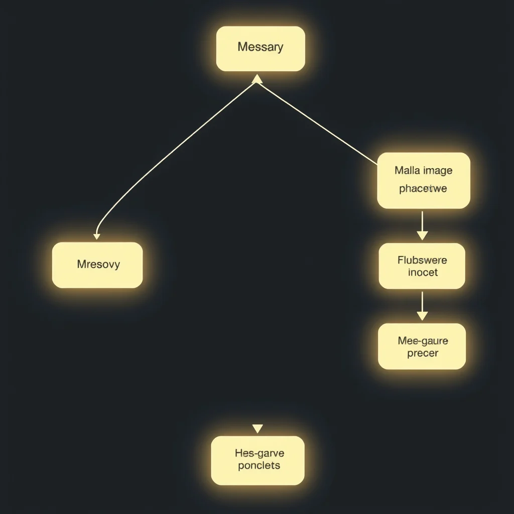 Nsfw ai chat and image generator: a flow diagram showing message-to-image pipeline as connected nodes (illustration)