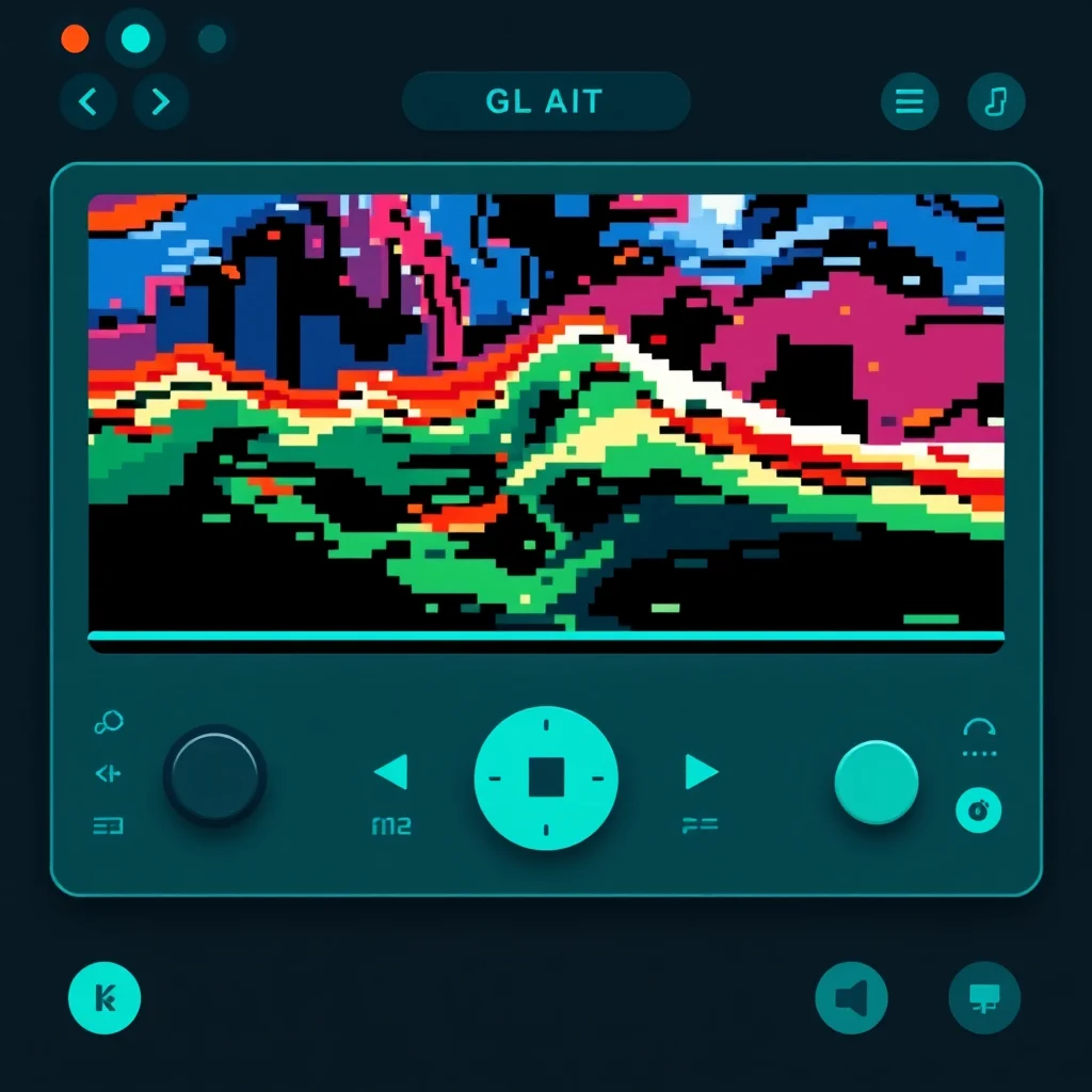 Nsfw ai gif generator: a stylized GIF playback interface with controls on a dark UI (illustration)