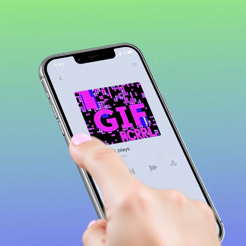 Nsfw ai gif generator: a social media phone mock-up showing an animated GIF auto-playing in a feed (illustration)