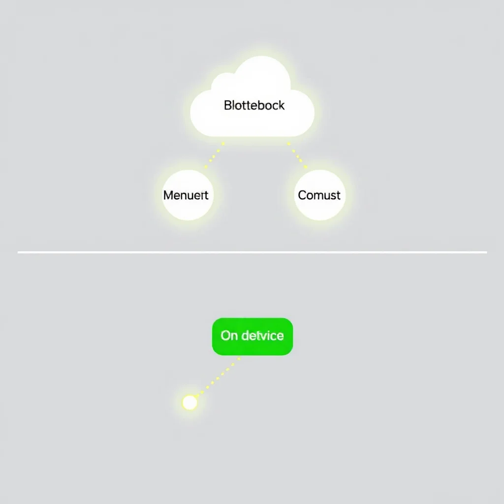 Nsfw ai image generator app android: comparison of on-device versus cloud generation paths shown as two glowing routes (illustration)