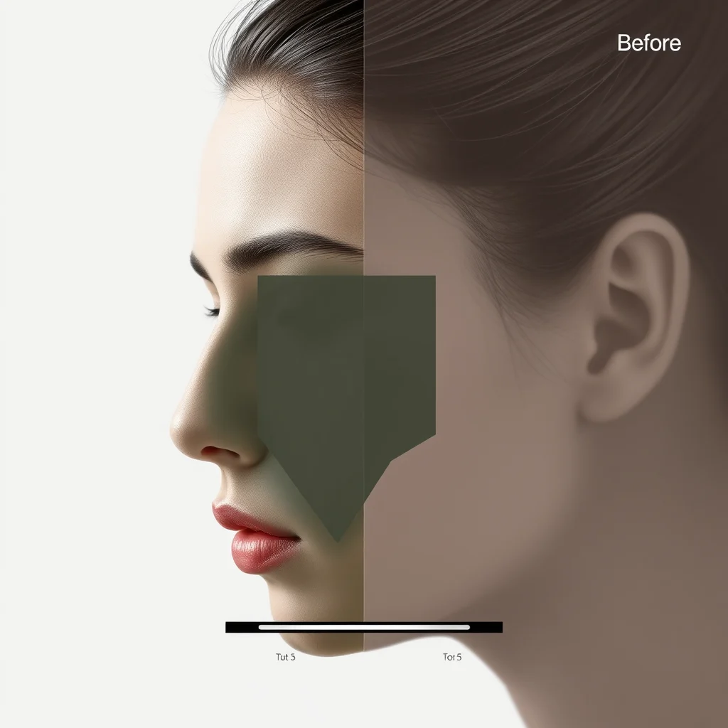 Nsfw ai photo editor: an image with a masked inpaint region highlighted, before-and-after slider (illustration)