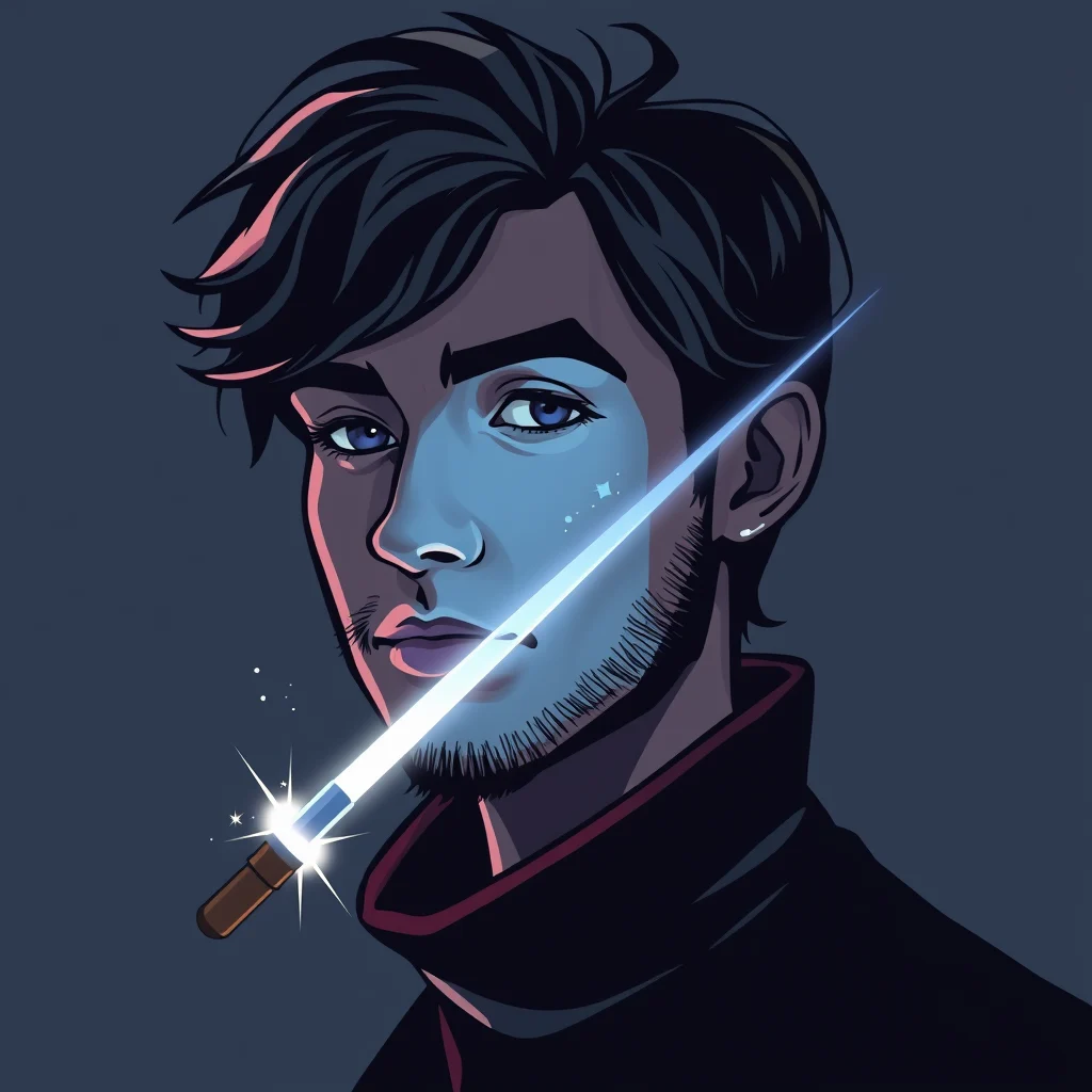 Nsfw ai photo editor: a stylized magic-wand cursor cleaning up a portrait (illustration)