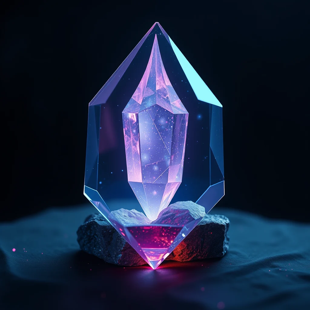 Nsfw ai roleplay generator: a memory crystal icon storing previous scenes (illustration)