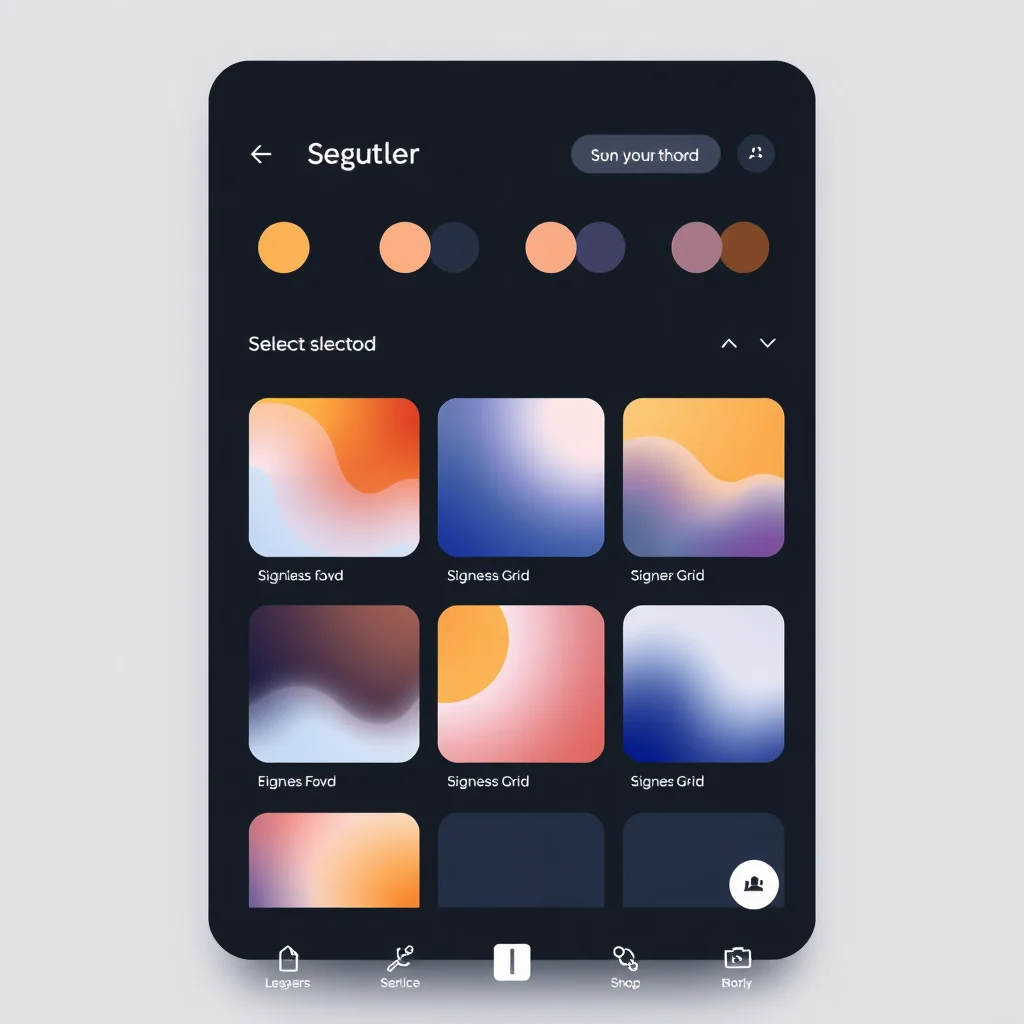Nsfw bdsm ai generator: a model selector grid with abstract style cards on a dark ui (illustration)