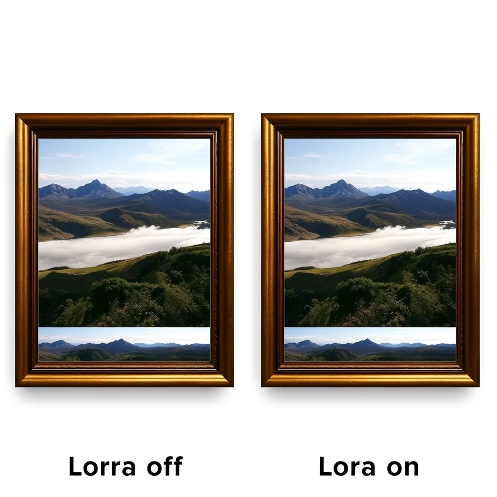 Best nsfw lora: comparison of two images side by side showing LoRA off vs LoRA on, framed thumbnails (illustration)