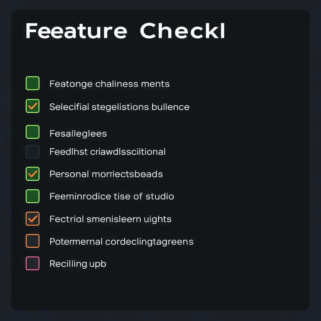 Herahaven nsfw ai: a feature checklist with green and red icons on a dark ui (illustration)