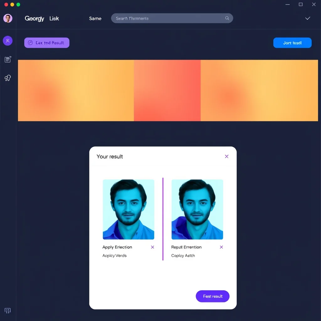 Herahaven nsfw ai: a comparison panel of two abstract result thumbnails on a dark interface (illustration)