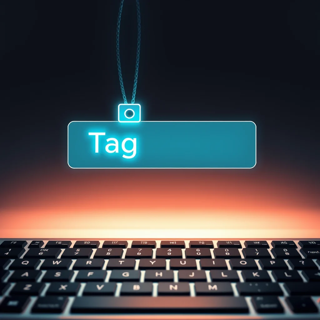 Illustrious XL NSFW tag-based prompt structure floating above a keyboard