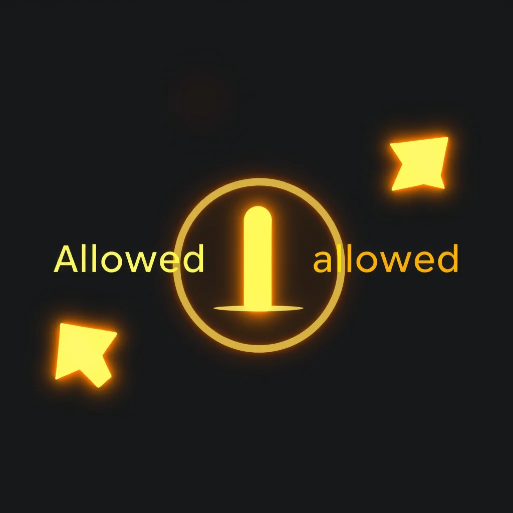 Nsfw ai for fansly creators: a platform policy icon split between allowed and not allowed, glowing arrows, dark UI (illustration)