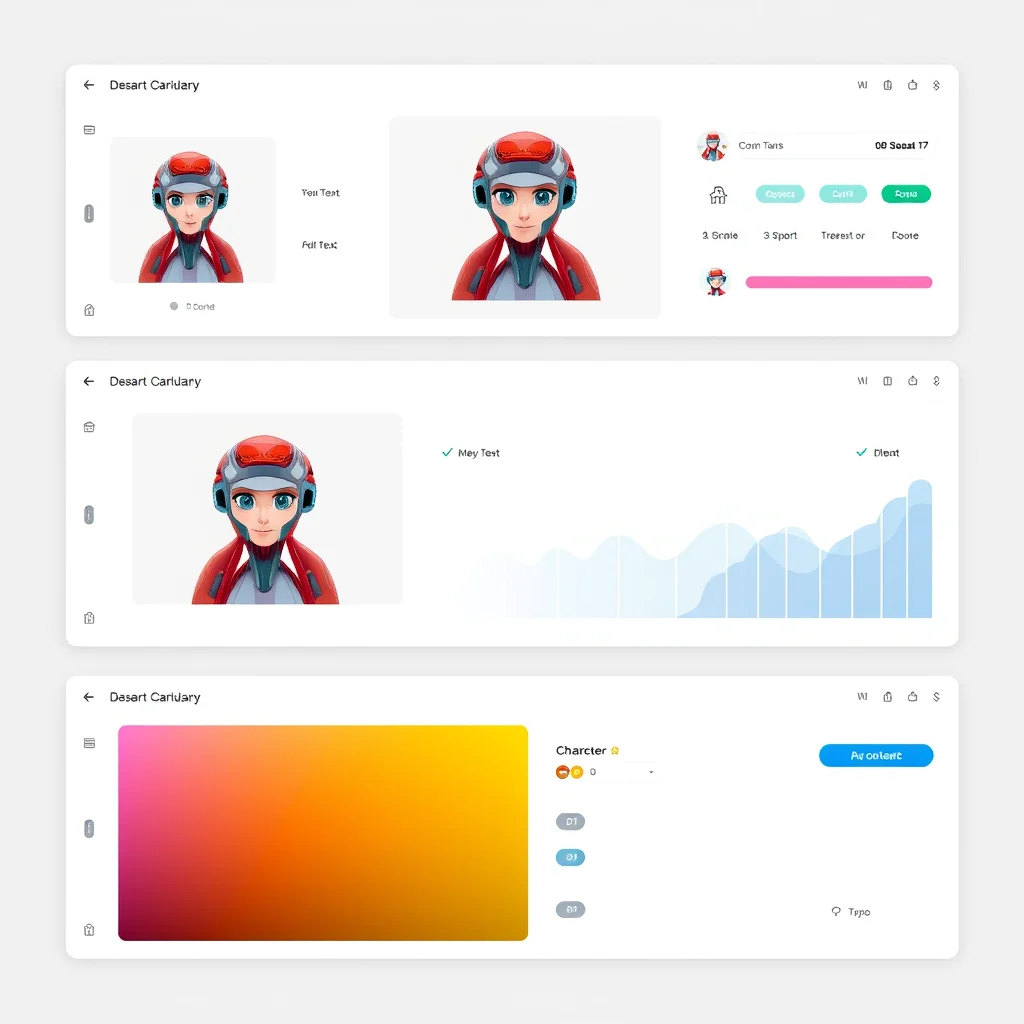 Nsfw ai for fansly creators: an AI character creation workflow shown as three steps on a clean dashboard (illustration)