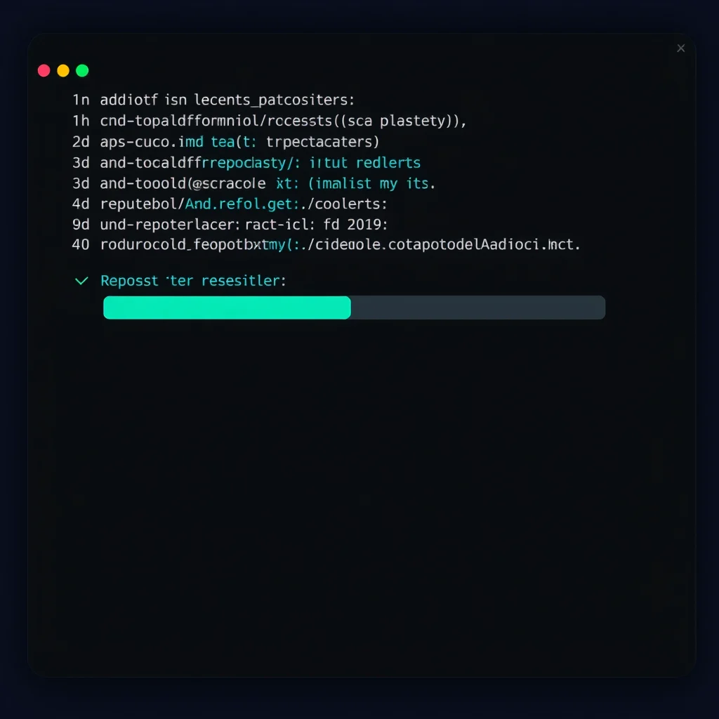Nsfw ai image generator github: a terminal cloning a repository with a progress bar, dark interface (illustration)