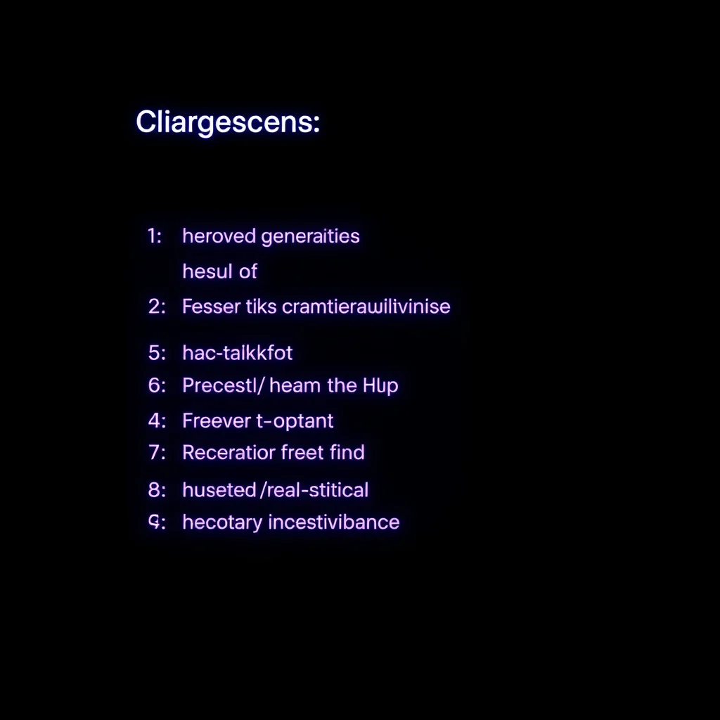 Criar porno com ia: a numbered checklist of generation steps on a dark interface, soft purple glow (ilustracao)
