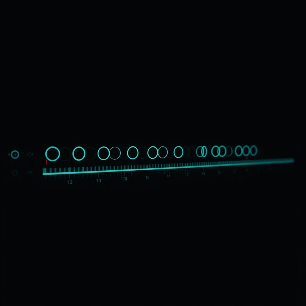 Criar video porno com ia: a video editor timeline with loop indicators on a dark interface (ilustracao)