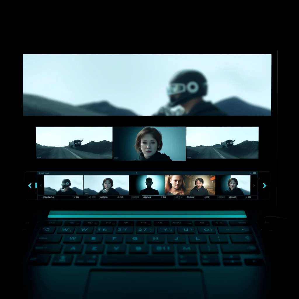 Gerador de video nsfw: an image-to-video flow showing a still frame turning into a motion strip on a dark... (ilustracao)