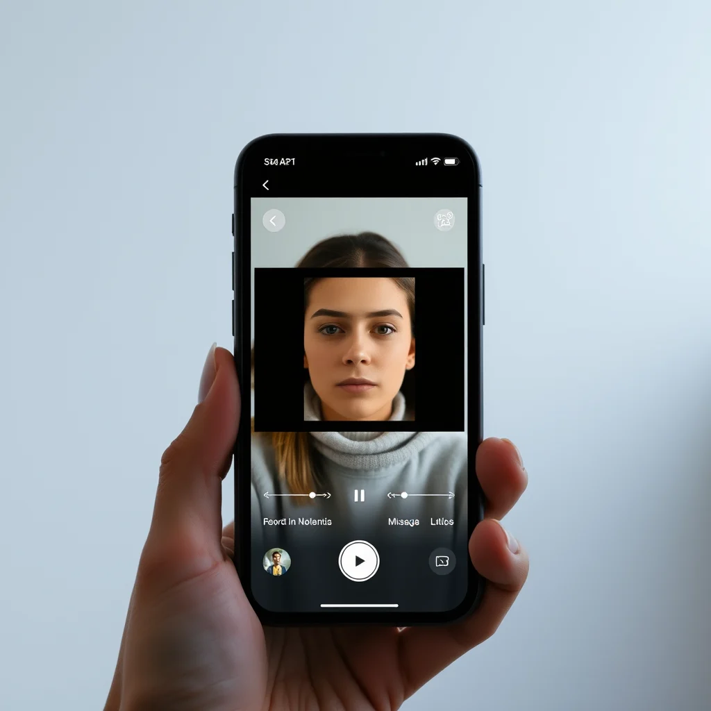 Gerador de video nsfw: a phone showing a short generated clip preview ready to share (ilustracao)