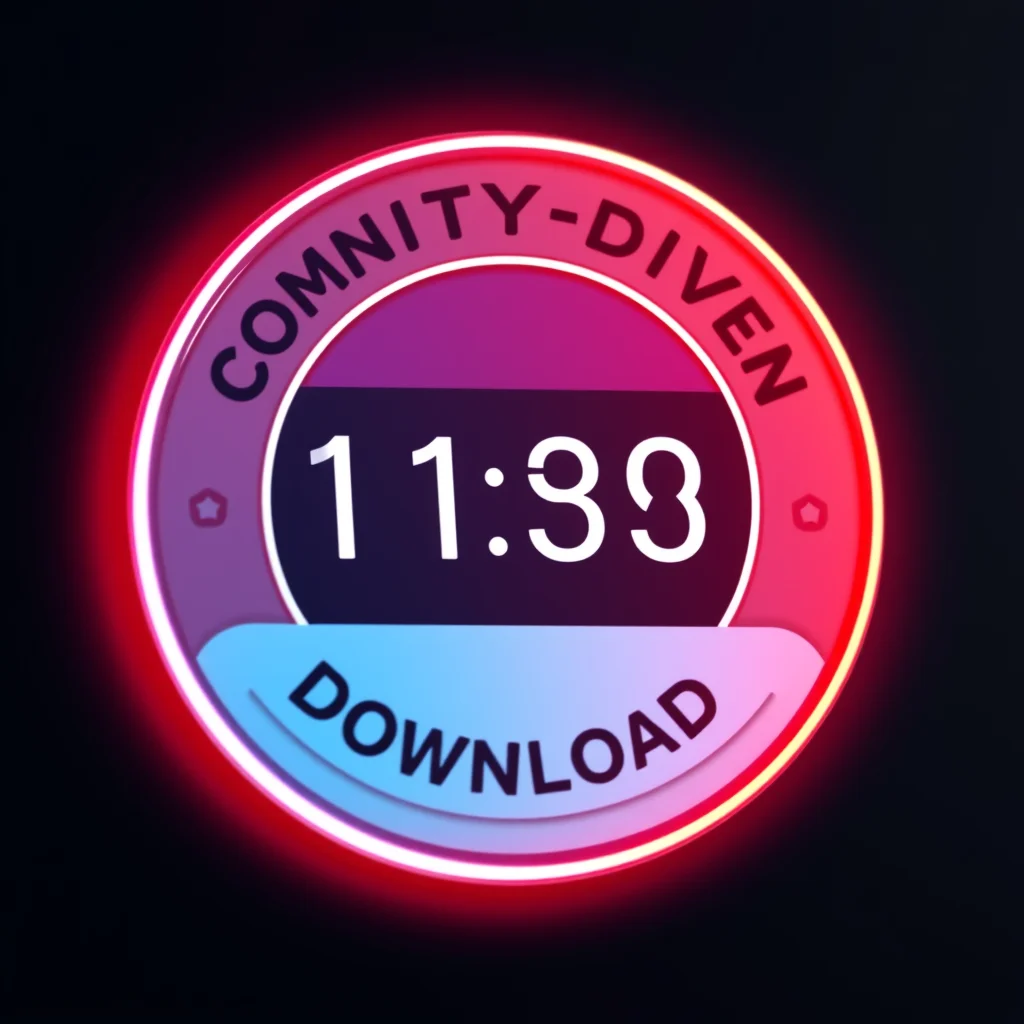 Ia porno gay: a community-driven model badge with download counter on a dark UI (ilustracao)