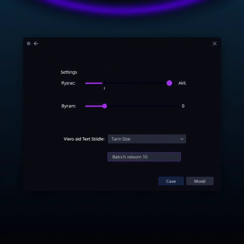 Rtx 3060 stable diffusion brasil: settings panel with vram slider and batch size dropdown (ilustracao)