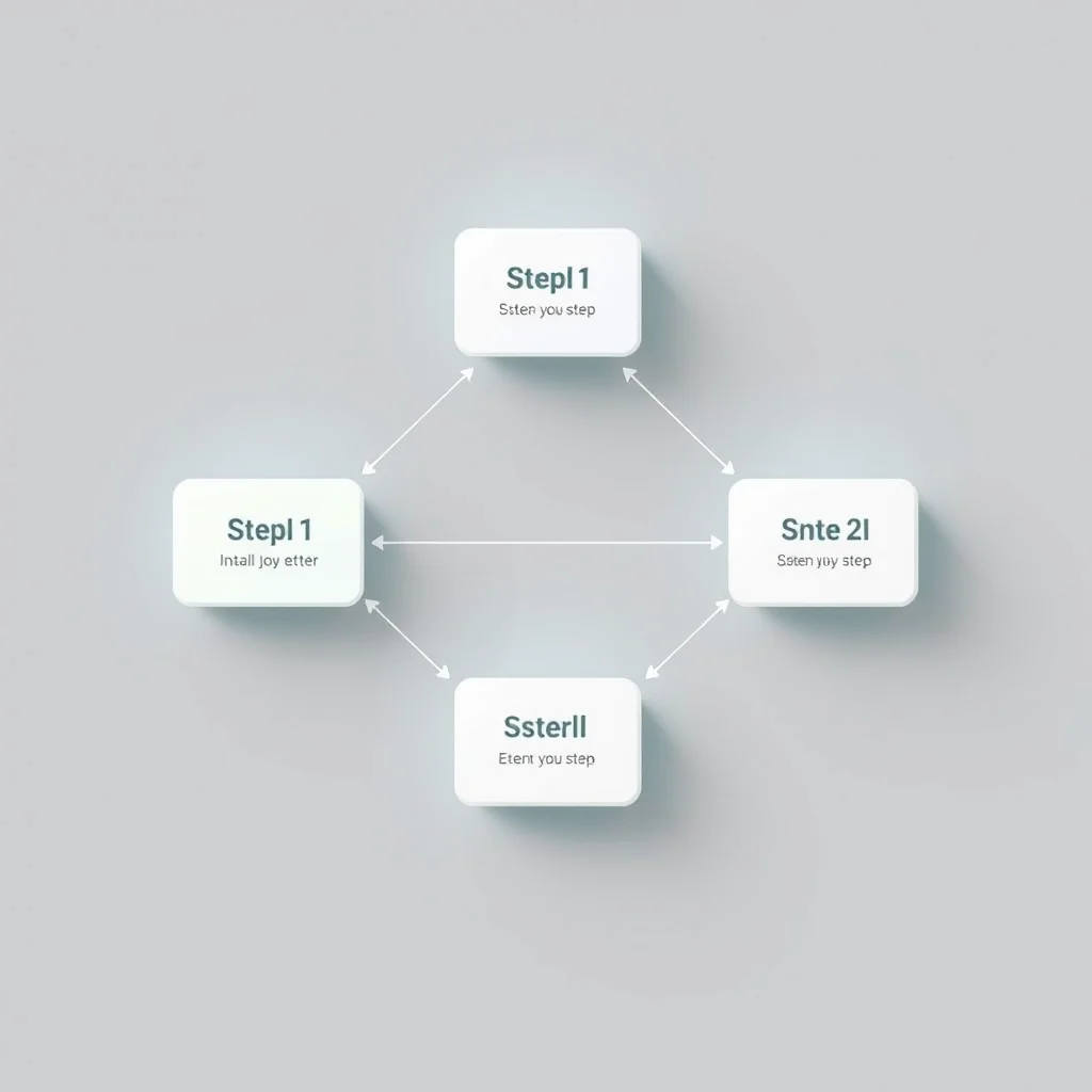 Stable Diffusion Forge NSFW install steps shown as four connected nodes
