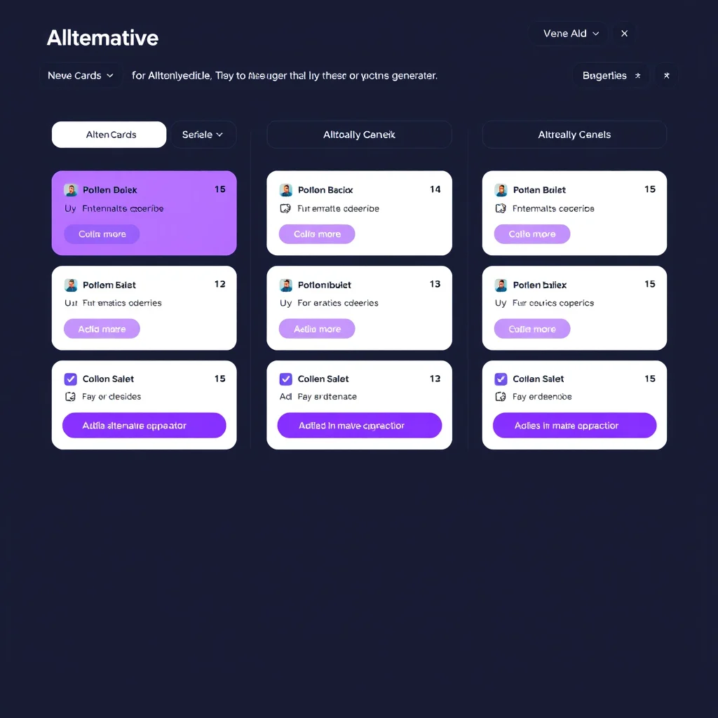 Tensor art nsfw banned: a comparison grid of alternative generator tool cards on a dark ui (illustration)