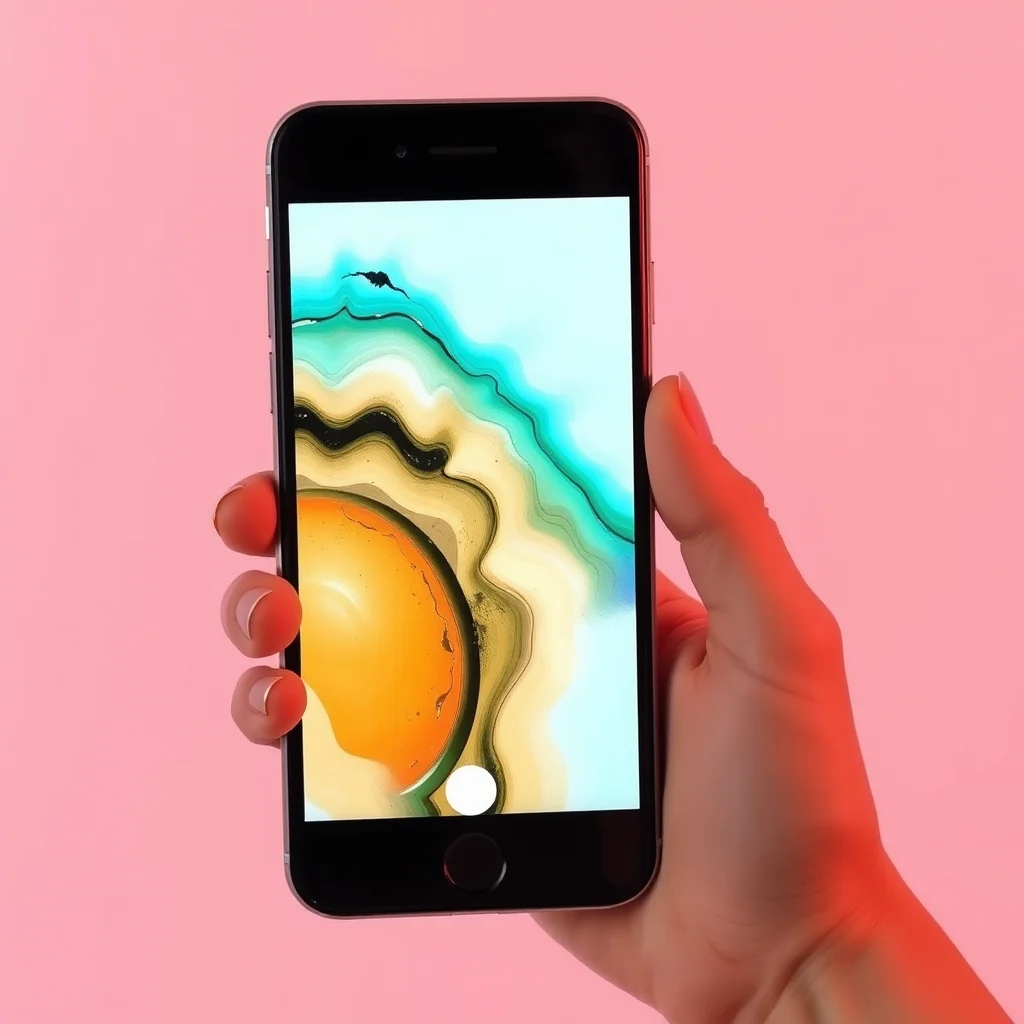 Tensor art nsfw banned: a phone showing a free uncensored generator producing abstract art (illustration)