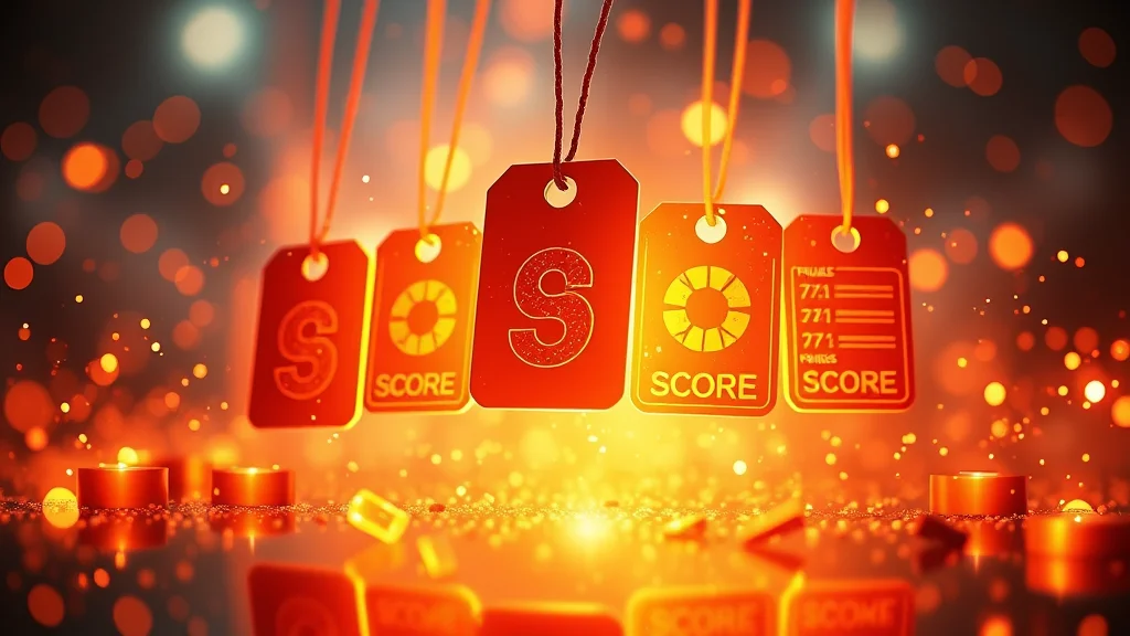 Score tag tokens flowing into a glowing art canvas, concept