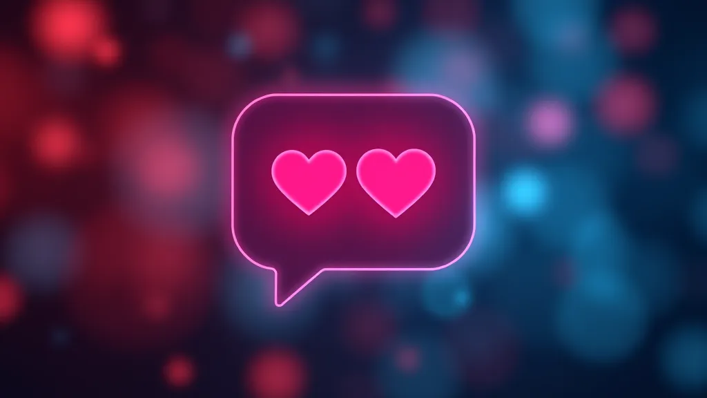 Voice and romance icons over a chat window