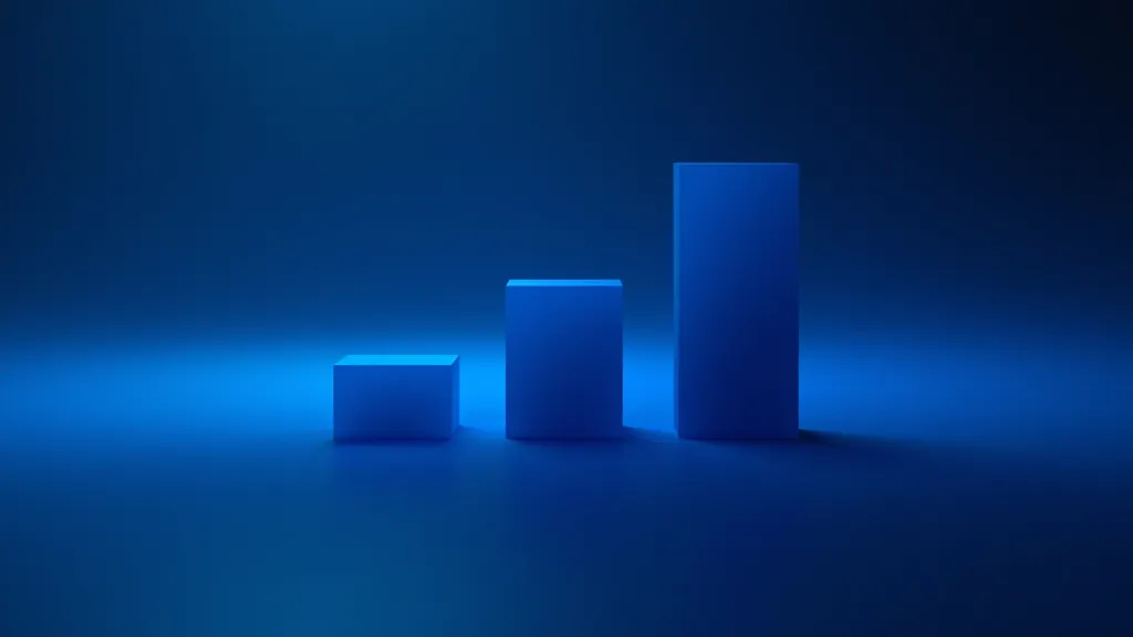 Ranked app cards on a deep blue gradient