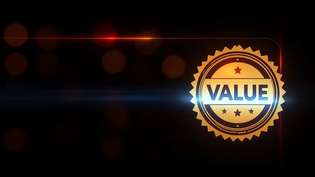 A value badge over an affordable card on dark, glowing