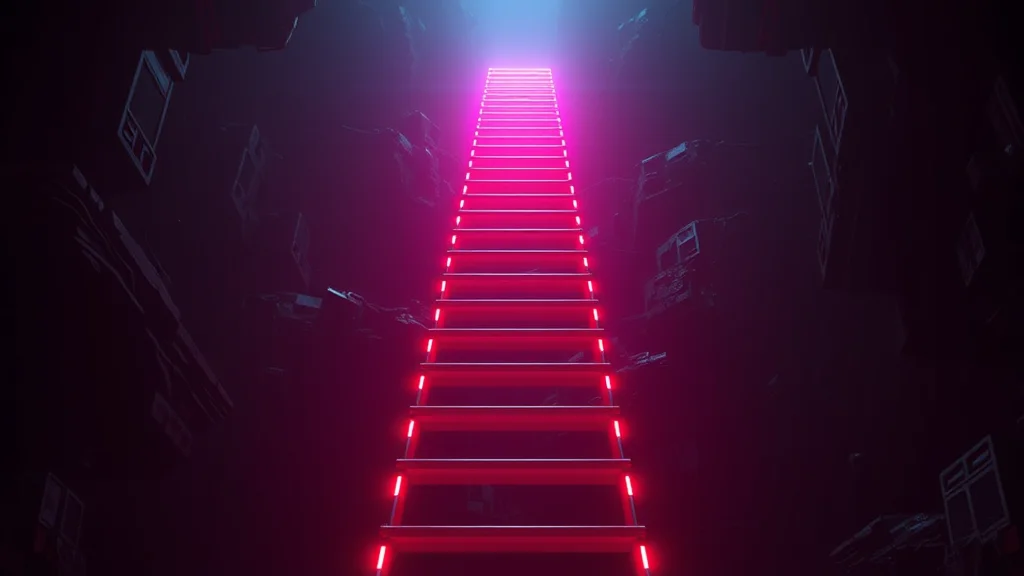 A price to VRAM ladder of cheap cards, neon nodes on dark