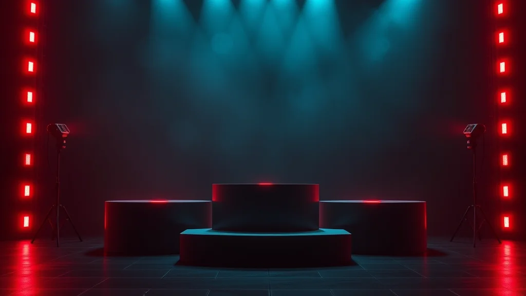 A ranked podium of training tools, neon nodes on dark