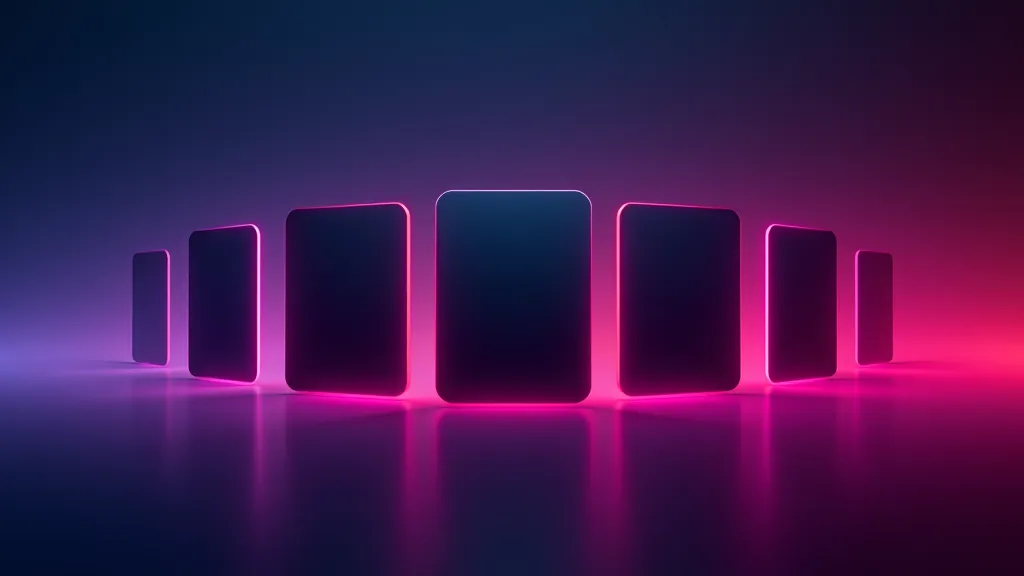 Ranked list of companion app cards on dark gradient