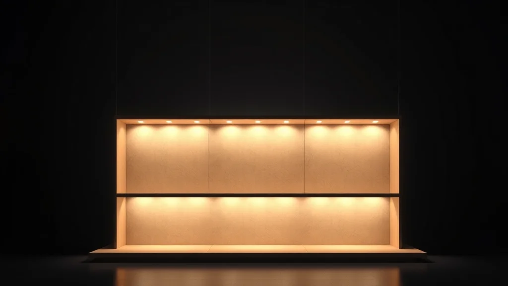 Open model shelves as an alternative, glowing on dark