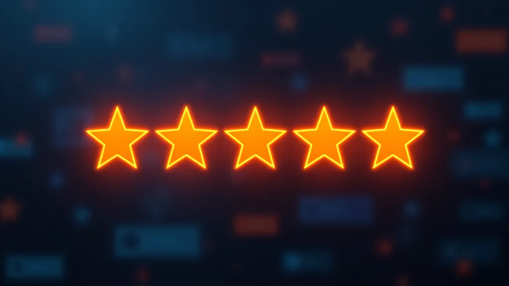 Five-star rating glowing above a companion chat interface