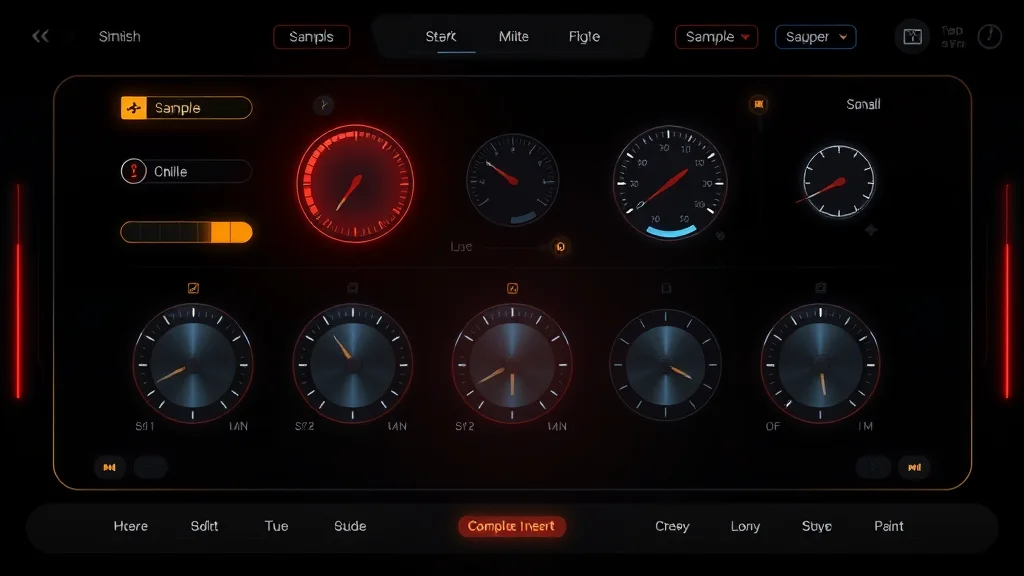 Sampler and steps settings dials on a dark UI, glowing