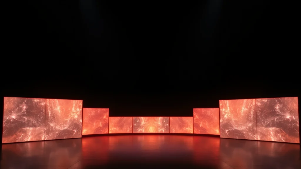 Subscription, pay-per-view, and custom-request panels glowing on dark