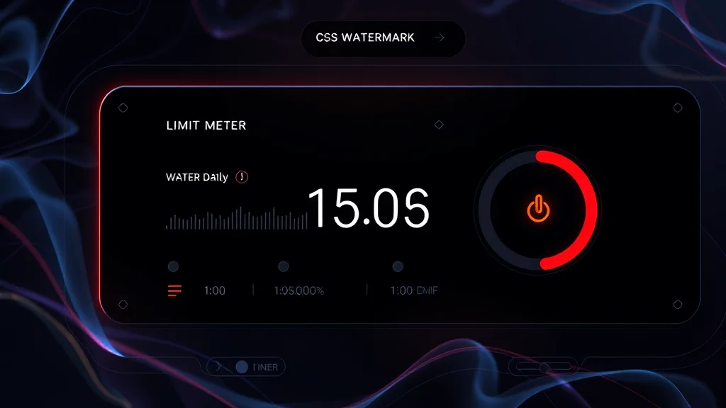 Watermark and daily limit meter on a dark UI panel, concept