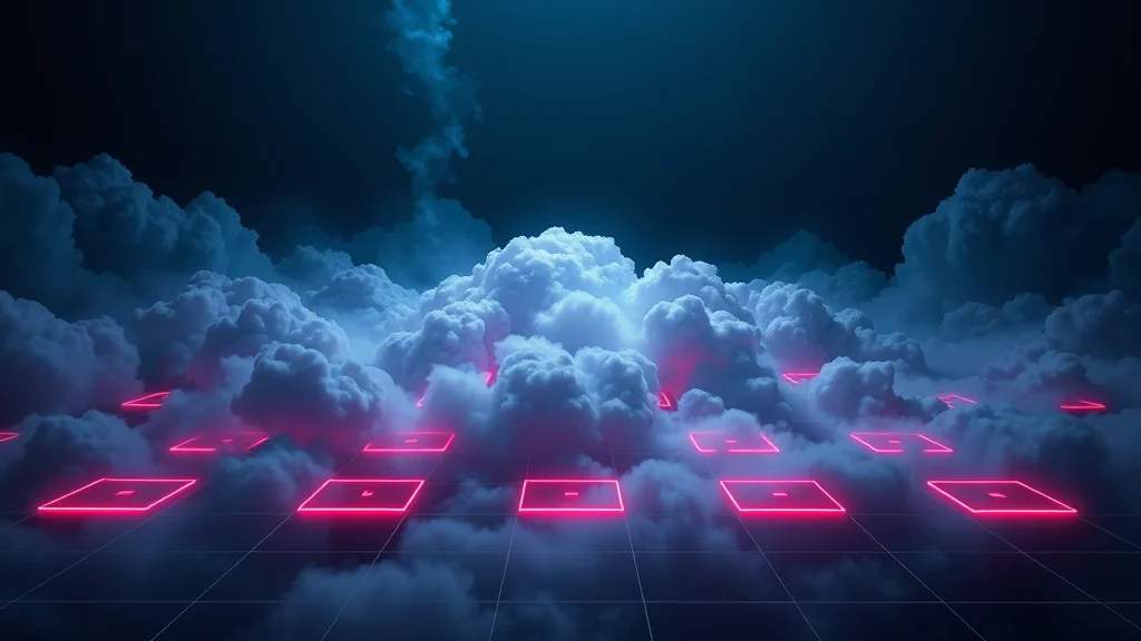 A set of allowed cloud alternative tiles, neon nodes on dark