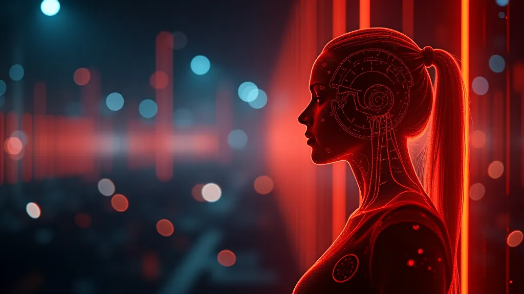 Pipeline nodes from blank silhouette to a finished glowing profile card, abstract