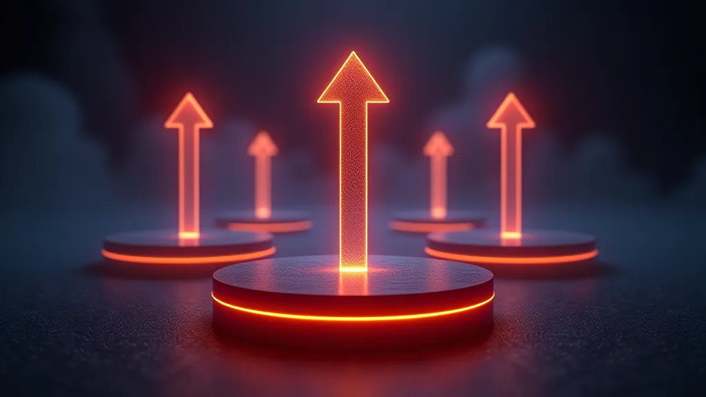 Cross posting arrows linking glowing platform icons, abstract concept