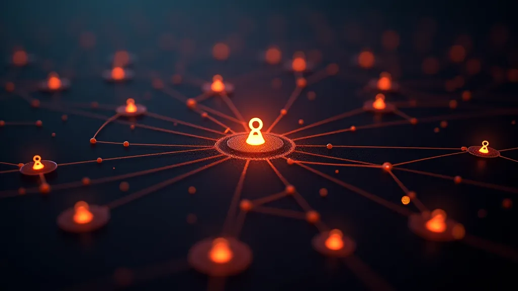 Engagement loop of hooks, comments, and reach nodes glowing on dark