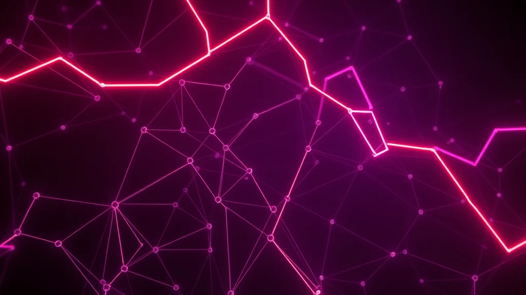A render viewport with smooth shaded geometry, neon nodes on dark