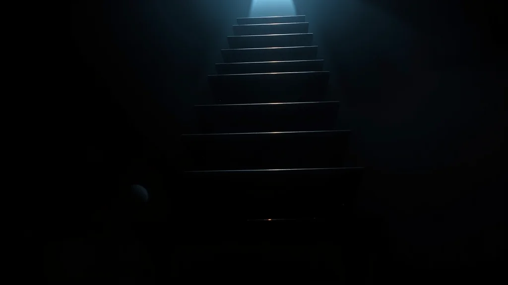 Content tier ladder from safe to premium glowing on dark, concept