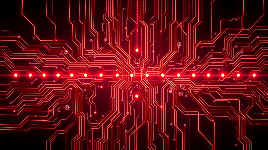 A futuristic circuit and neon mood board, neon nodes on dark