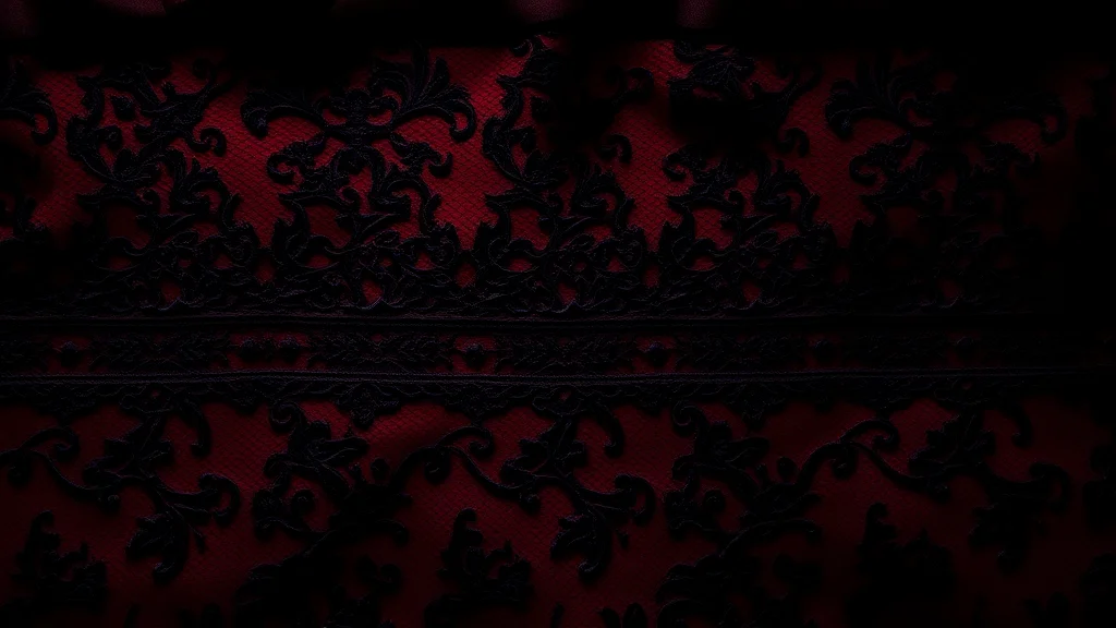 Dark gothic lace and crimson texture, abstract concept