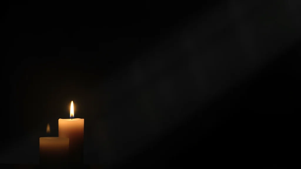 A candlelit shadow mood board in black and silver, glowing on dark
