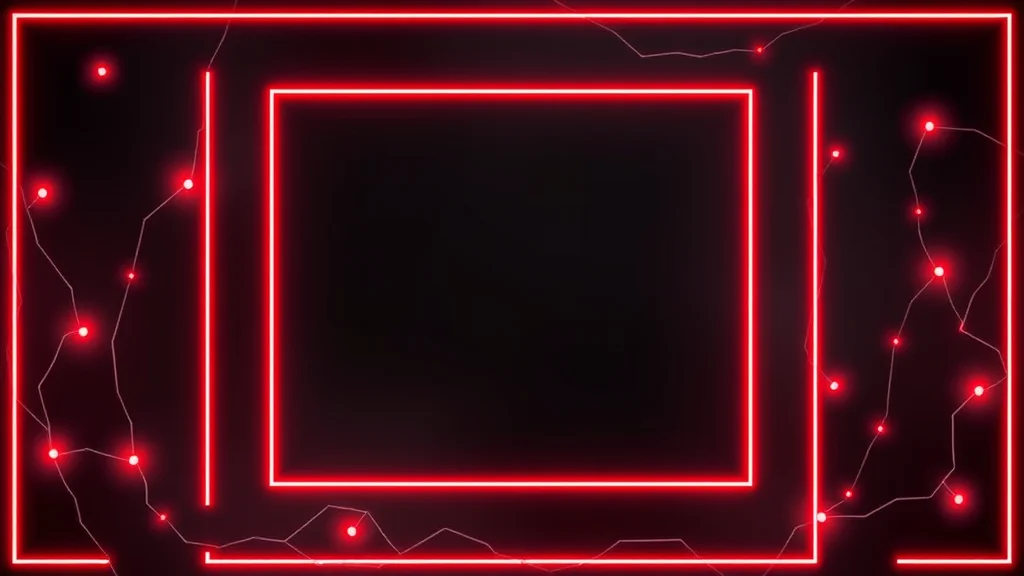 A classic poster frame mood board, neon nodes on dark