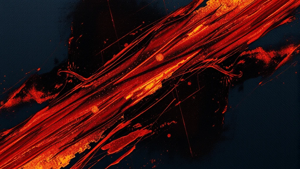 Rich oil paint stroke texture swatch, glowing on dark