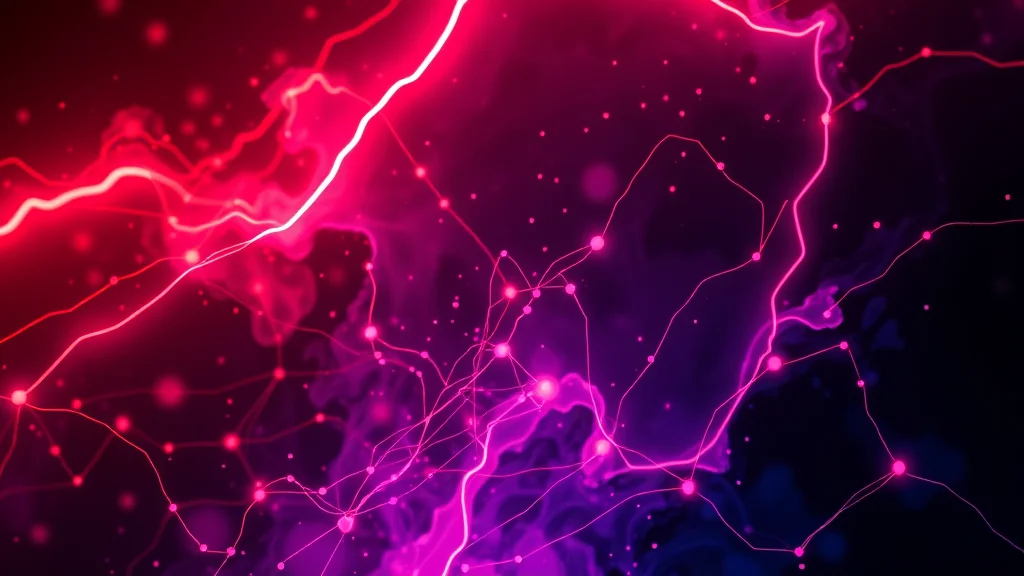 A painterly pigment bleed mood board, neon nodes on dark