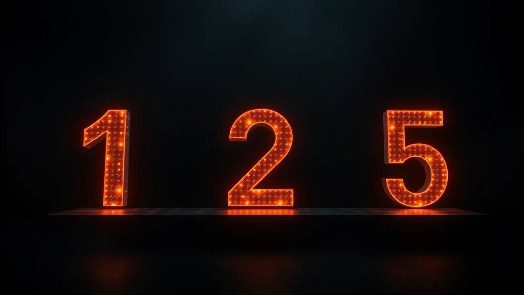 Numbered step nodes one to five glowing on dark, abstract concept
