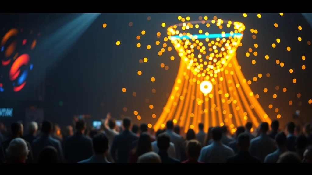 A creator monetization funnel from audience to paid fans, abstract nodes glowing
